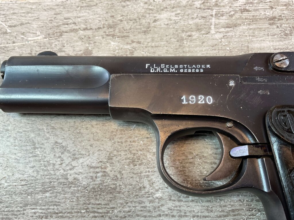 FL SELBSTLADER LANGENHAN 7.65MM (.32AUTO) 1ST VARIATION SEMI AUTO PISTOL, VERY RARE #6-01609-PF