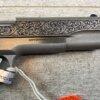 COLT 1911 GOVT .45 ACP FILIGREE FRAME & BARREL STAINLESS SEMI AUTO PISTOL, NEW #6-01601-PF