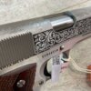 COLT 1911 GOVT .45 ACP FILIGREE FRAME & BARREL STAINLESS SEMI AUTO PISTOL, NEW #6-01601-PF