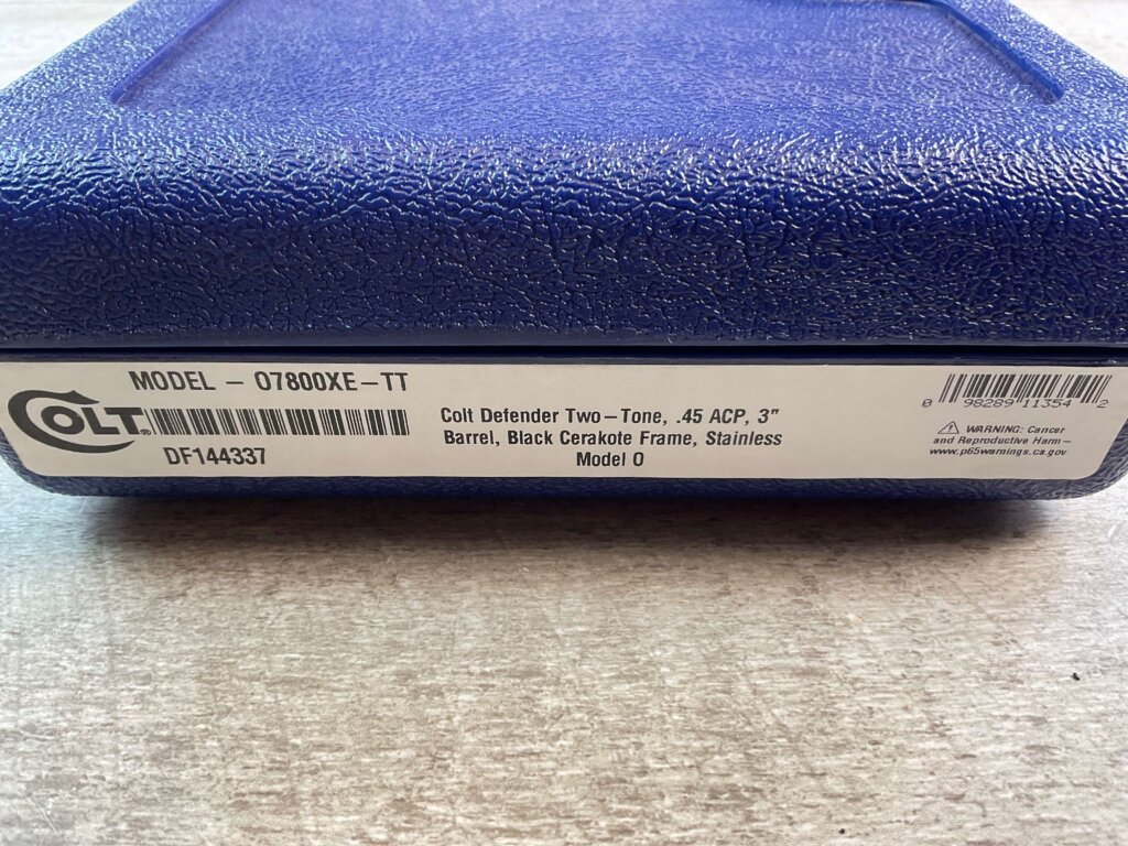 COLT DEFENDER .45 ACP TWO-TONE SEMI AUTO PISTOL, NEW #6-01602-PF