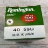 REMINGTON 40 S&W 180 GR. MC AMMO, NEW 100 ROUND VALUE PACK #5-10542-RB