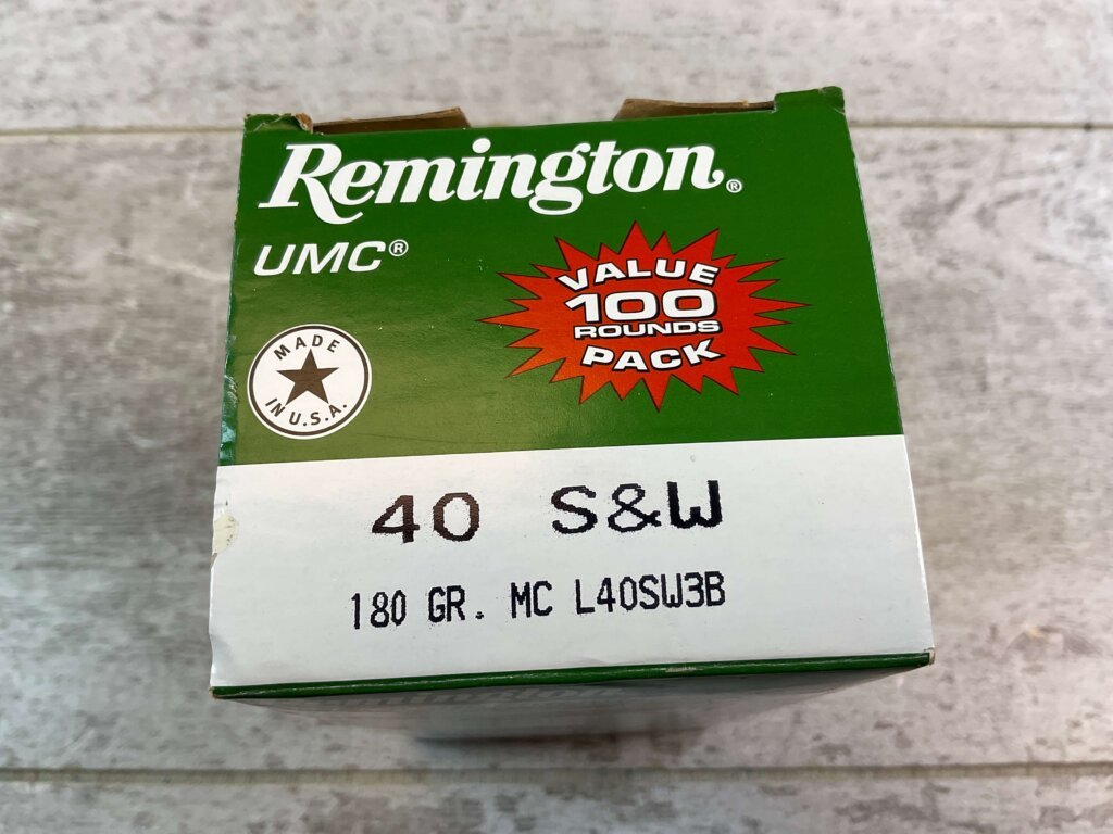 REMINGTON 40 S&W 180 GR. MC AMMO, NEW 100 ROUND VALUE PACK #5-10542-RB