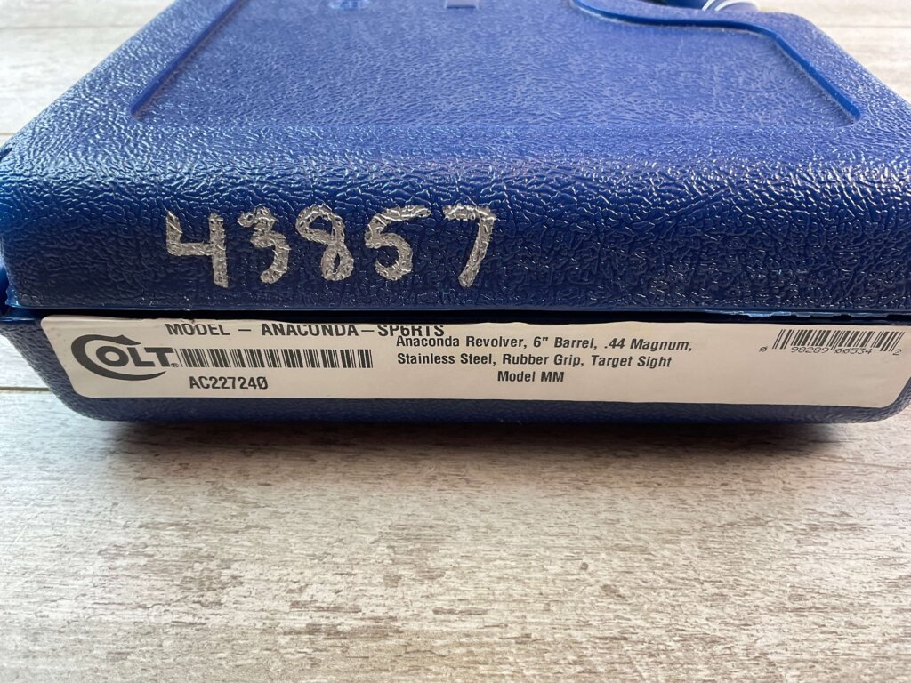 COLT ANACONDA .44 MAGNUM REVOLVER, LIKE NEW #6-01610-PF