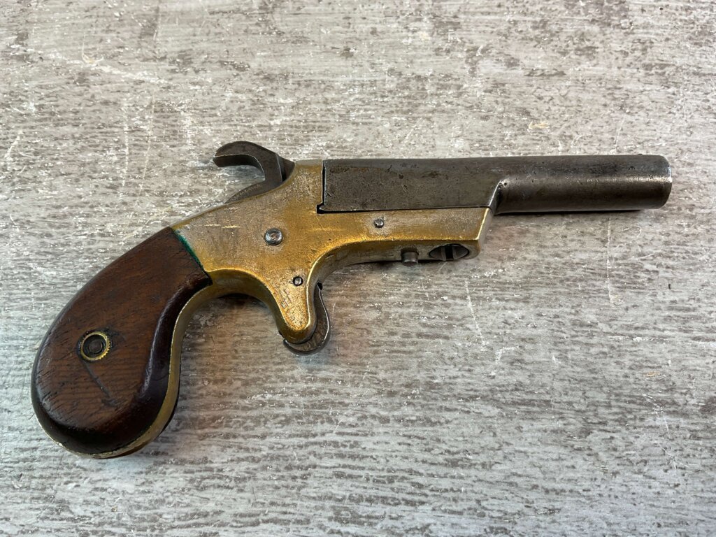 HOPKINS & ALLEN POINTER .22 RF SINGLE SHOT DERINGER PISTOL, JAMES EARL JONES COLLECTION #5-10917-PF