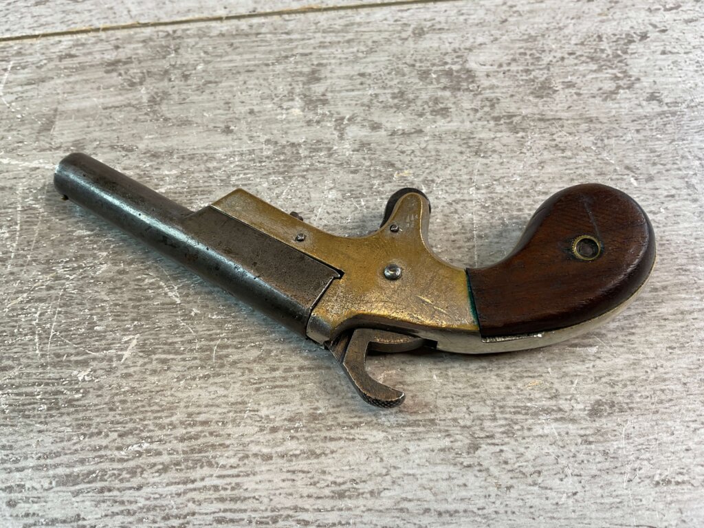 HOPKINS & ALLEN POINTER .22 RF SINGLE SHOT DERINGER PISTOL, JAMES EARL JONES COLLECTION #5-10917-PF