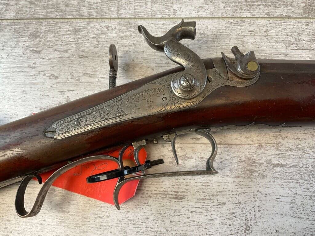 N. LEWIS HALF STOCK 42 CAL. PERCUSSION TARGET RIFLE, JAMES EARL JONES "FAVORITES" COLLECTION, CIVIL WAR ERA #5-11056