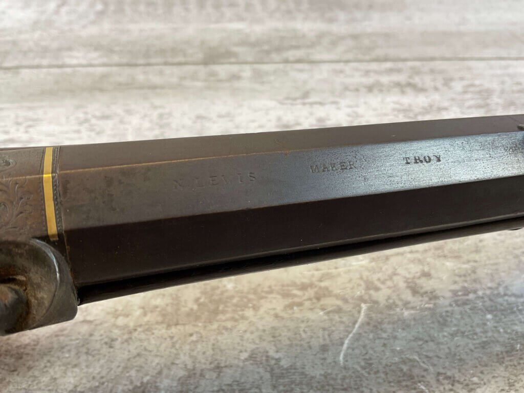 N. LEWIS HALF STOCK 42 CAL. PERCUSSION TARGET RIFLE, JAMES EARL JONES "FAVORITES" COLLECTION, CIVIL WAR ERA #5-11056