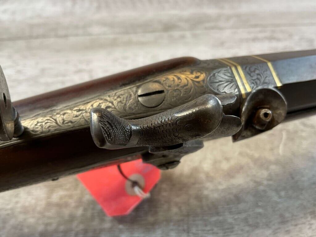 N. LEWIS HALF STOCK 42 CAL. PERCUSSION TARGET RIFLE, JAMES EARL JONES "FAVORITES" COLLECTION, CIVIL WAR ERA #5-11056