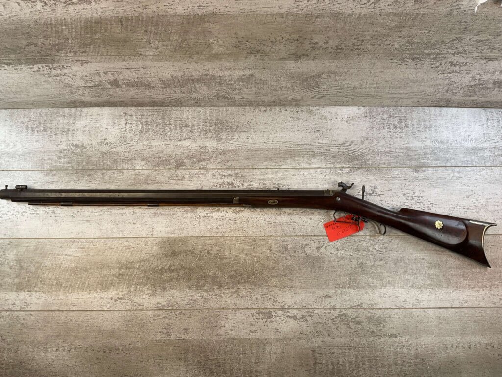 N. LEWIS HALF STOCK 42 CAL. PERCUSSION TARGET RIFLE, JAMES EARL JONES "FAVORITES" COLLECTION, CIVIL WAR ERA #5-11056