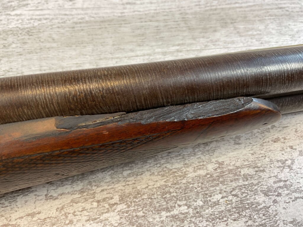 ITHACA DOUBLE BBL DAMASCUS 12 GA. SHOTGUN, JAMES EARL JONES "FAVORITES" COLLECTION #5-11059