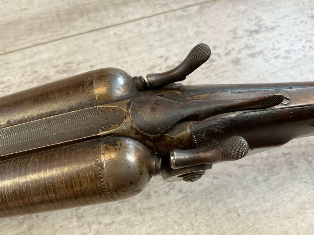 ITHACA DOUBLE BBL DAMASCUS 12 GA. SHOTGUN, JAMES EARL JONES "FAVORITES" COLLECTION #5-11059