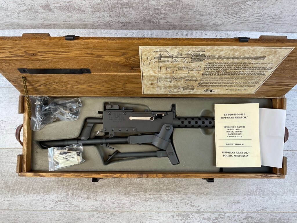 TIPPMANN ARMS CO 1919A4 MINIATURE 1/2 SCALE, .22LR SEMI AUTO FIREARM, JAMES EARL JONES "FAVORITES" COLLECTION, VERY RARE #5-11065