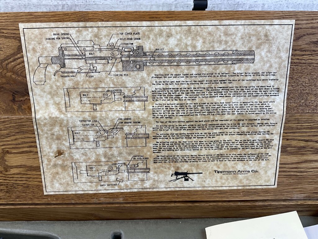TIPPMANN ARMS CO 1919A4 MINIATURE 1/2 SCALE, .22LR SEMI AUTO FIREARM, JAMES EARL JONES "FAVORITES" COLLECTION, VERY RARE #5-11065