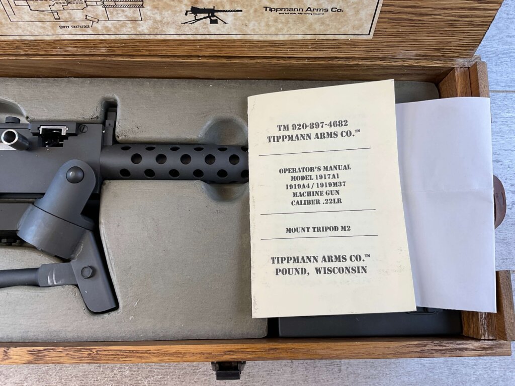 TIPPMANN ARMS CO 1919A4 MINIATURE 1/2 SCALE, .22LR SEMI AUTO FIREARM, JAMES EARL JONES "FAVORITES" COLLECTION, VERY RARE #5-11065