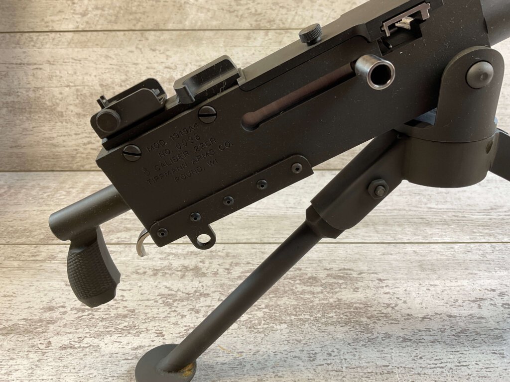 TIPPMANN ARMS CO 1919A4 MINIATURE 1/2 SCALE, .22LR SEMI AUTO FIREARM, JAMES EARL JONES "FAVORITES" COLLECTION, VERY RARE #5-11065