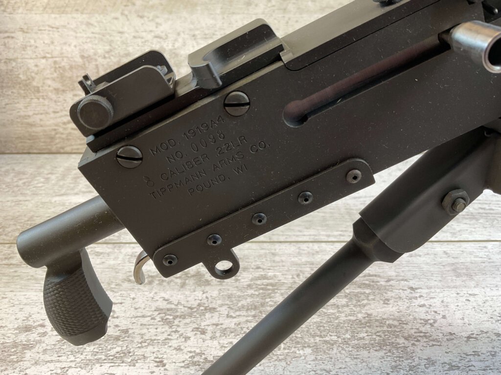 TIPPMANN ARMS CO 1919A4 MINIATURE 1/2 SCALE, .22LR SEMI AUTO FIREARM, JAMES EARL JONES "FAVORITES" COLLECTION, VERY RARE #5-11065