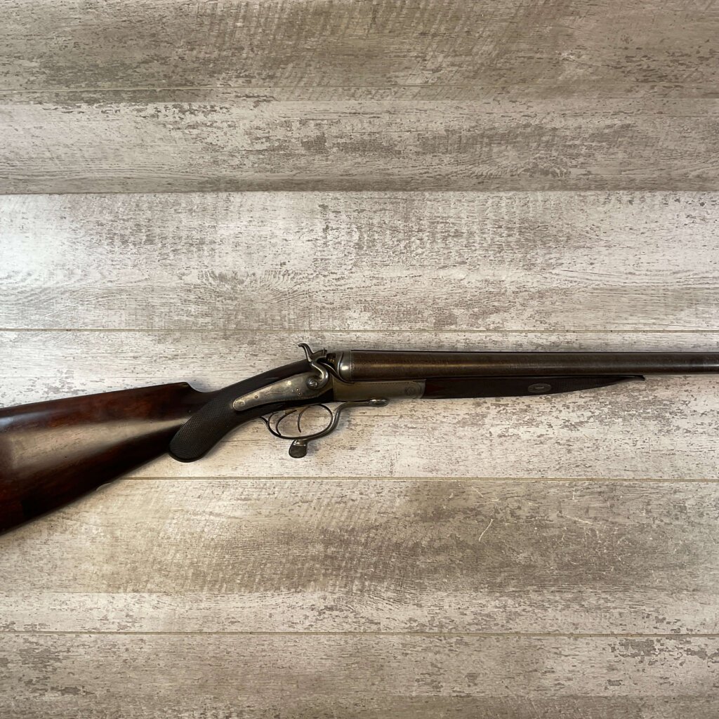 CHARLES BOSWELL 8GA. BLACK POWDER SXS DOUBLE BARREL DAMASCUS SHOTGUN, JAMES EARL JONES "FAVORITES" COLLECTION #5-11066