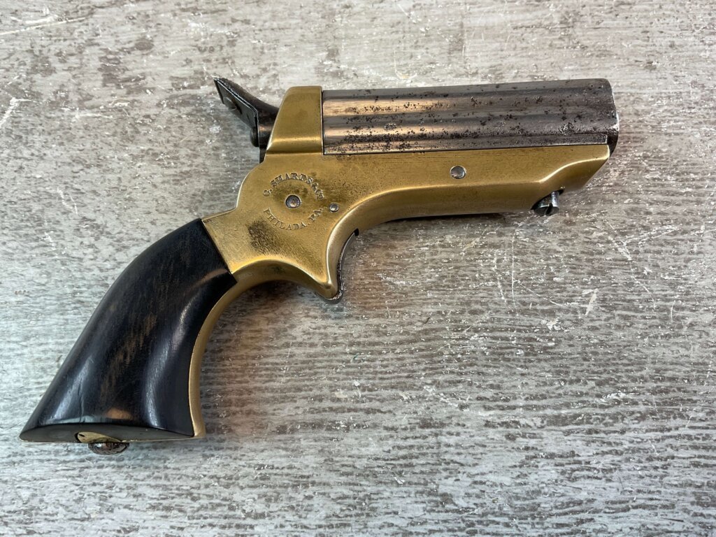 SHARPS 1859 .22 SHORT 4 BARREL PEPPERBOX PISTOL, JAMES EARL JONES COLLECTION, ANTIQUE #5-10918-PF