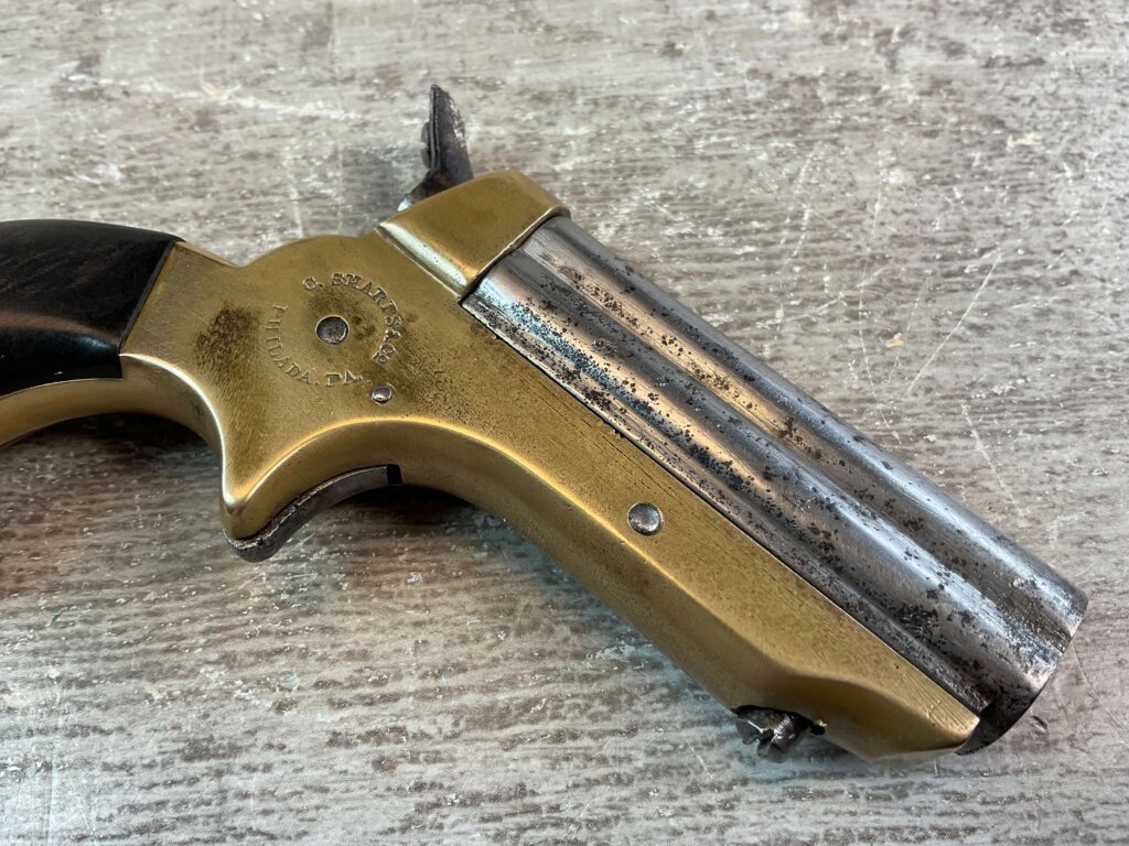 SHARPS 1859 .22 SHORT 4 BARREL PEPPERBOX PISTOL, JAMES EARL JONES COLLECTION, ANTIQUE #5-10918-PF