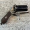 BELGIAN 7MM PINFIRE ROCKET PEPPERBOX REVOLVER, JAMES EARL JONES COLLECTION, ANTIQUE #5-10920-PF