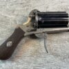 BELGIAN 7MM PINFIRE ROCKET PEPPERBOX REVOLVER, JAMES EARL JONES COLLECTION, ANTIQUE #5-10920-PF