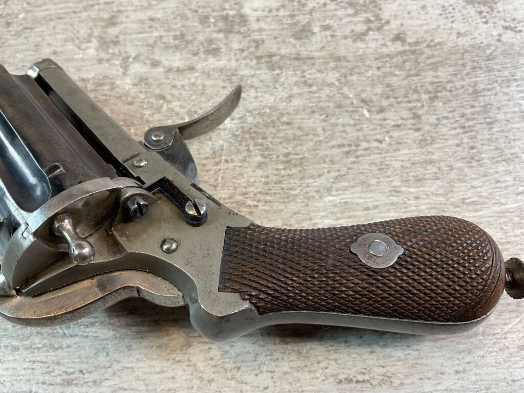 BELGIAN 7MM PINFIRE ROCKET PEPPERBOX REVOLVER, JAMES EARL JONES COLLECTION, ANTIQUE #5-10920-PF