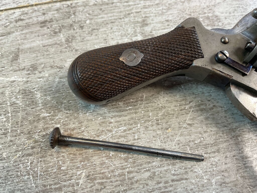 BELGIAN 7MM PINFIRE ROCKET PEPPERBOX REVOLVER, JAMES EARL JONES COLLECTION, ANTIQUE #5-10920-PF