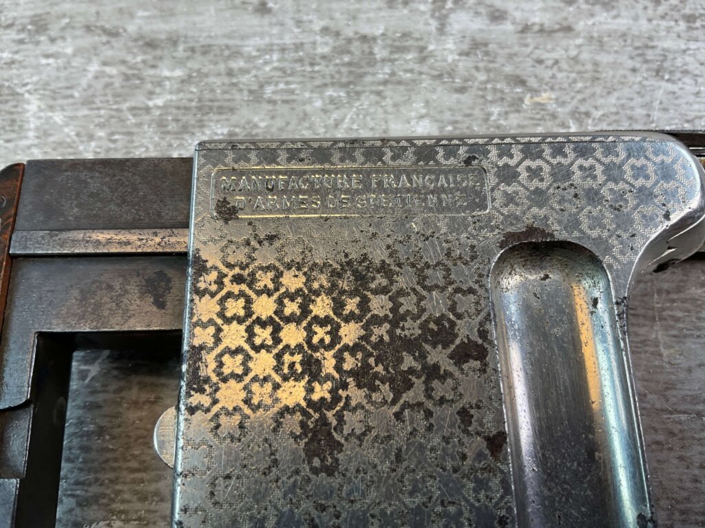 ETCHED FRANÇAISE D’ARMES DE ST. ETIENNE MITRAILLEUSE PALM SQUEEZER PISTOL, JAMES EARL JONES COLLECTION, ANTIQUE #5-10921-PF