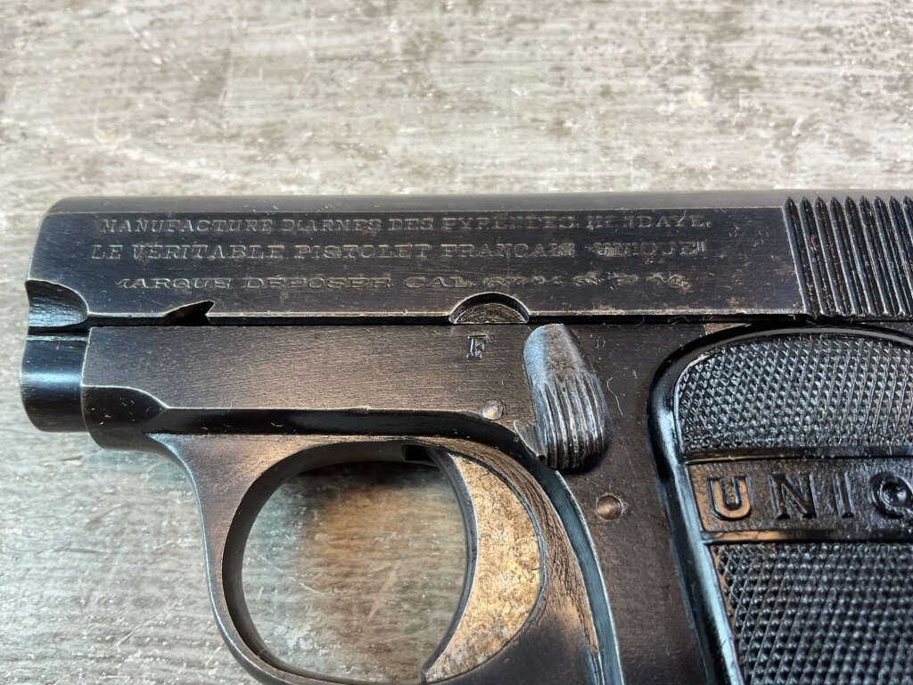 FRENCH UNIQUE MODEL 10 .25ACP VEST POCKET PISTOL, JAMES EARL JONES COLLECTION #5-10927-PF