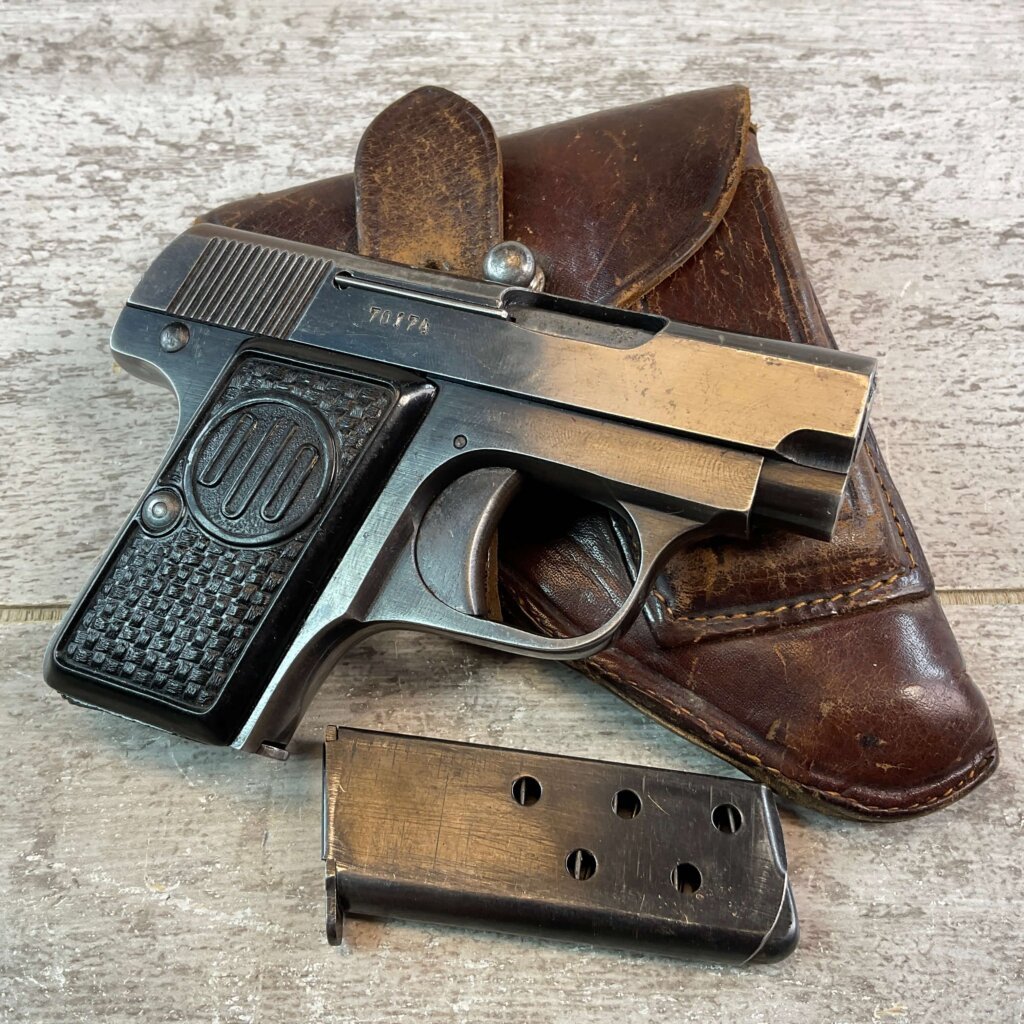 CZECH CZ DUO 6.35MM SEMI AUTO PISTOL RIG, 1943 MFR #6-02101-PF