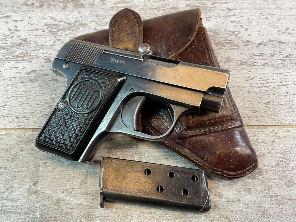 CZECH CZ DUO 6.35MM SEMI AUTO PISTOL RIG, 1943 MFR #6-02101-PF