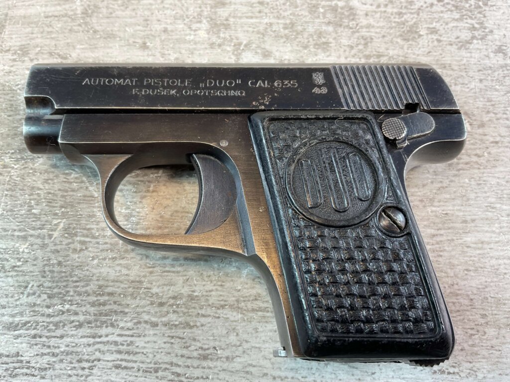 CZECH CZ DUO 6.35MM SEMI AUTO PISTOL RIG, 1943 MFR #6-02101-PF