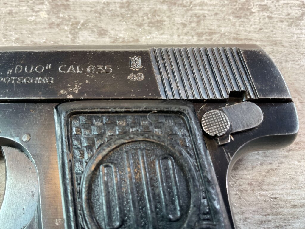 CZECH CZ DUO 6.35MM SEMI AUTO PISTOL RIG, 1943 MFR #6-02101-PF