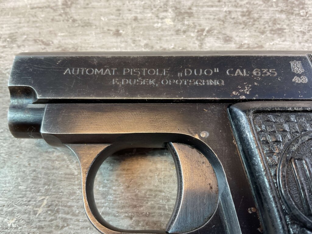 CZECH CZ DUO 6.35MM SEMI AUTO PISTOL RIG, 1943 MFR #6-02101-PF