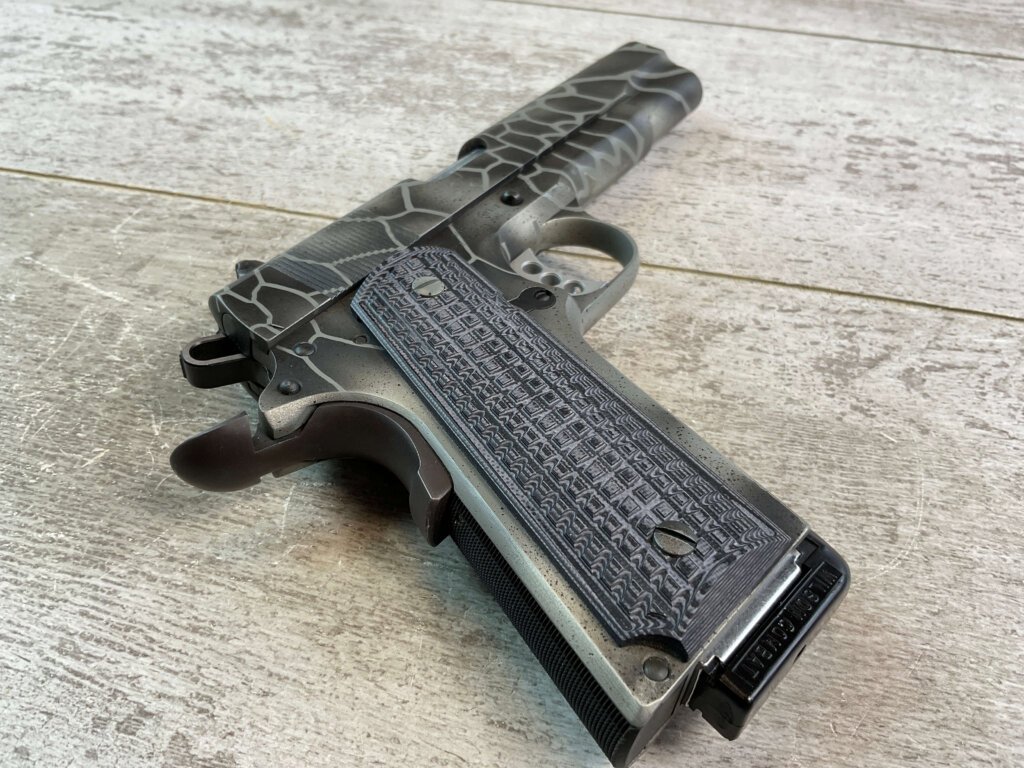 TISAS REGENT R100 1911 CUSTOM CAMO .45 ACP SEMI AUTO PISTOL, LIKE NEW #6-02104-PF