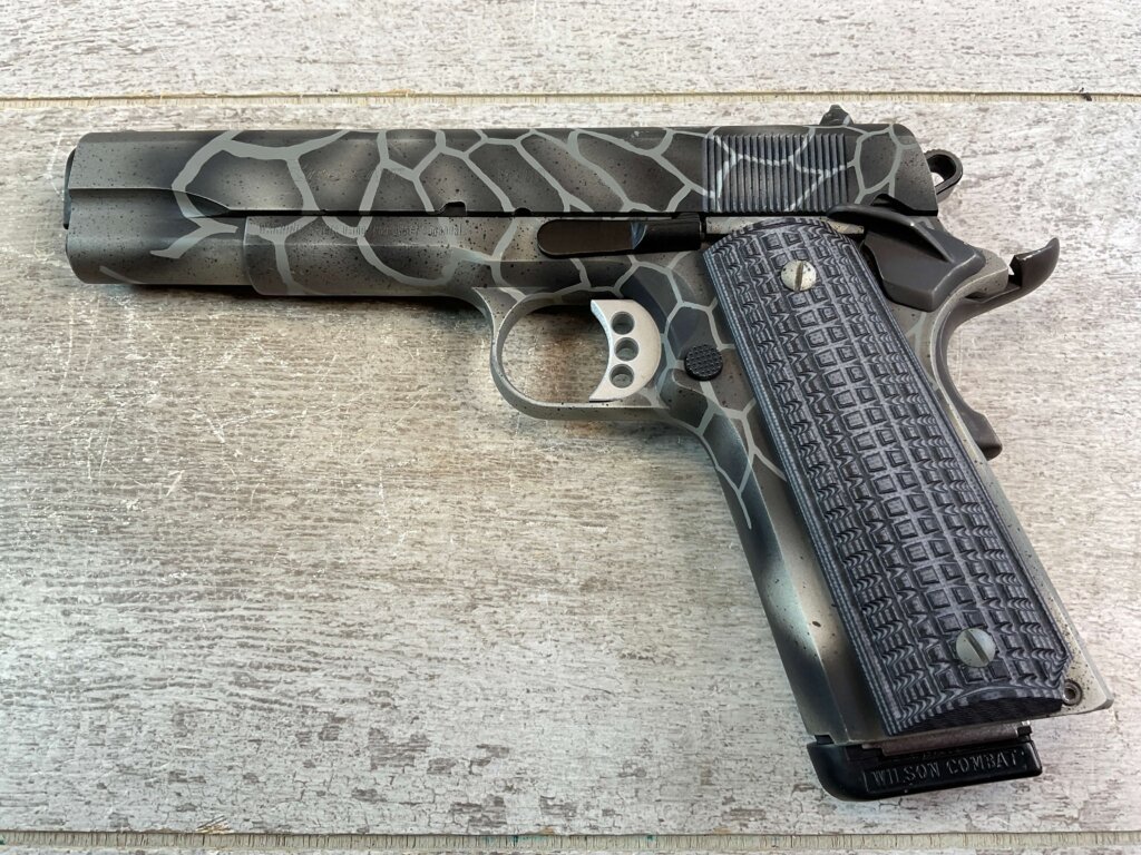 TISAS REGENT R100 1911 CUSTOM CAMO .45 ACP SEMI AUTO PISTOL, LIKE NEW #6-02104-PF