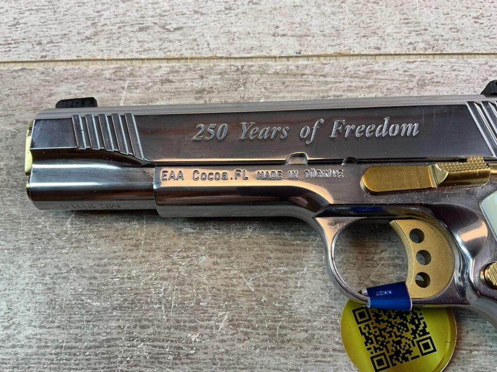 EAA GIRSAN MC1911 250TH ANNIVERSARY OF FREEDOM .45 ACP SEMI AUTO PISTOL, NIB #6-02105-PF