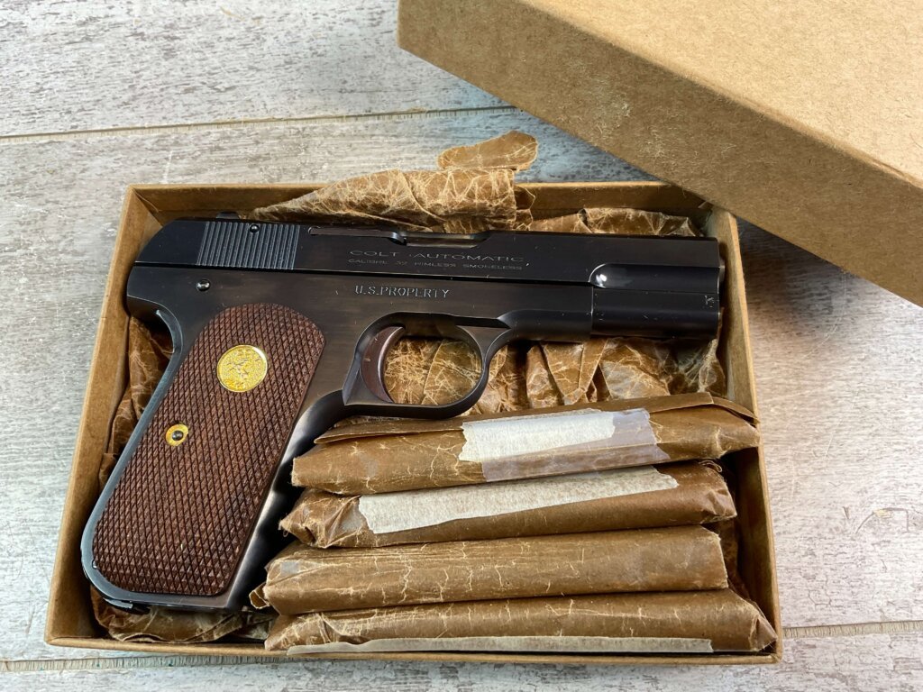 US ARMAMENT MFG, COLT 1903 POCKET HAMMERLESS .32ACP SEMI AUTO PISTOL, NOS #6-02109-PF