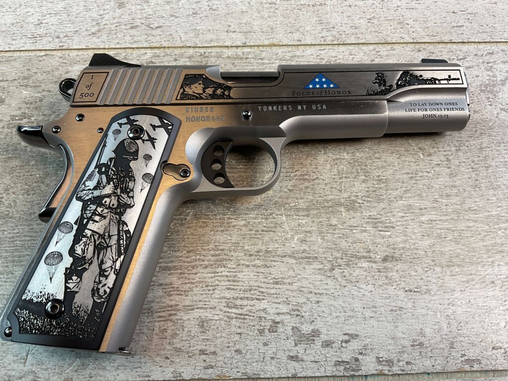 CNC KIMBER 1911 FOLDS OF HONOR COLLECTABLE 45 ACP SEMI AUTO PISTOL, NEW #6-02114-PF