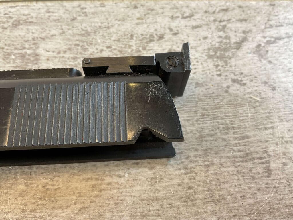 COLT WWII SLIDE & NM BARREL W/TARGET SIGHTS, JAMES EARL JONES COLLECTION #5-11672