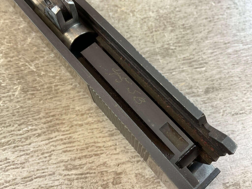 COLT WWII SLIDE & NM BARREL W/TARGET SIGHTS, JAMES EARL JONES COLLECTION #5-11672