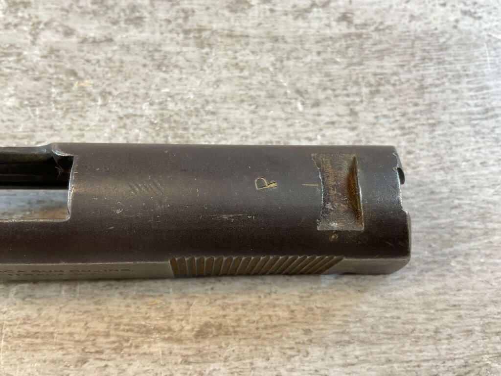 ITHACA PARKERIZED 1911 WWII SLIDE ONLY, JAMES EARL JONES COLLECTION #5-11676