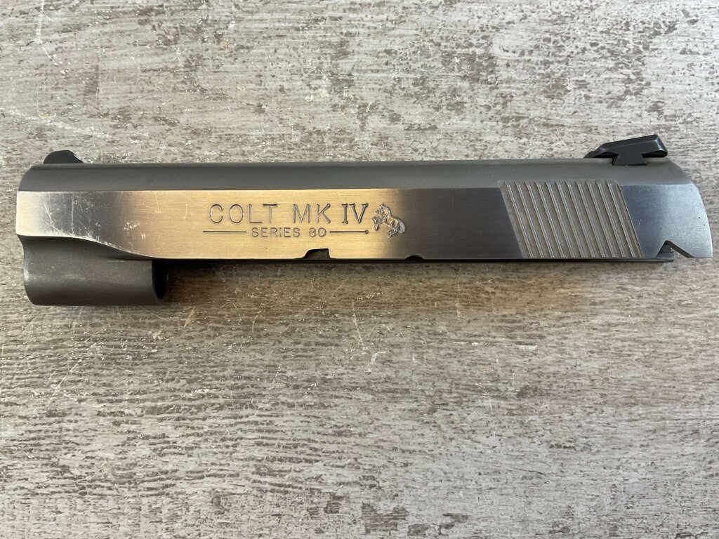 COLT MK IV SERIES 80 COMBAT COMMANDER MODEL 1911 STAINLESS STEEL SLIDE, JAMES EARL JONES COLLECTION #5-11679