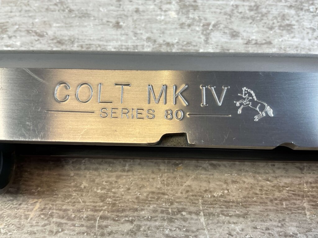 COLT MK IV SERIES 80 COMBAT COMMANDER MODEL 1911 STAINLESS STEEL SLIDE, JAMES EARL JONES COLLECTION #5-11679