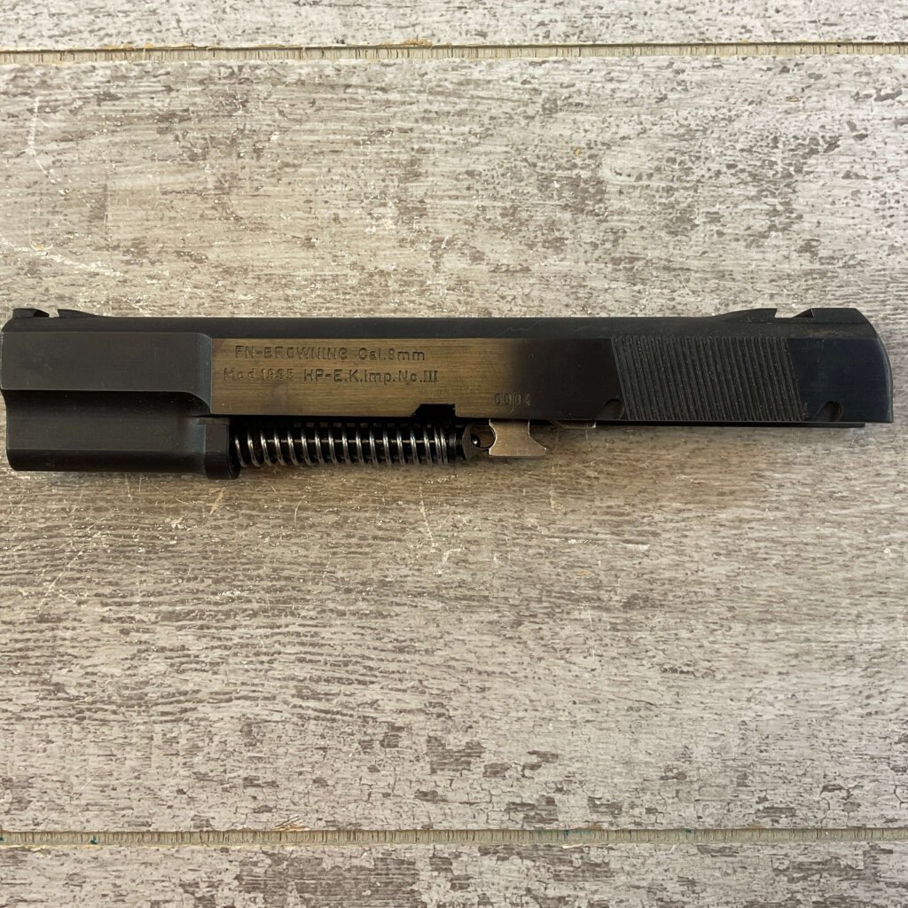 GENE TAYLOR CUSTOM BROWNING M35 HI POWER SLIDE, BARREL, FIRING PIN, JAMES EARL JONES COLLECTION #5-11680