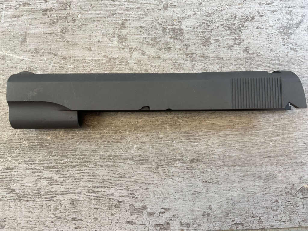 BLANK PARKERIZED 1911 SLIDE ONLY W/FRONT SIGHT, JAMES EARL JONES COLLECTION #5-11682