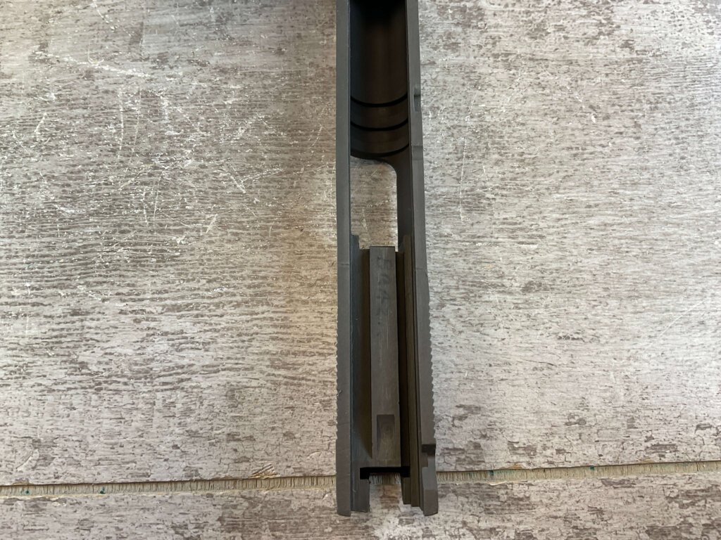 BLANK PARKERIZED 1911 SLIDE ONLY W/FRONT SIGHT, JAMES EARL JONES COLLECTION #5-11682