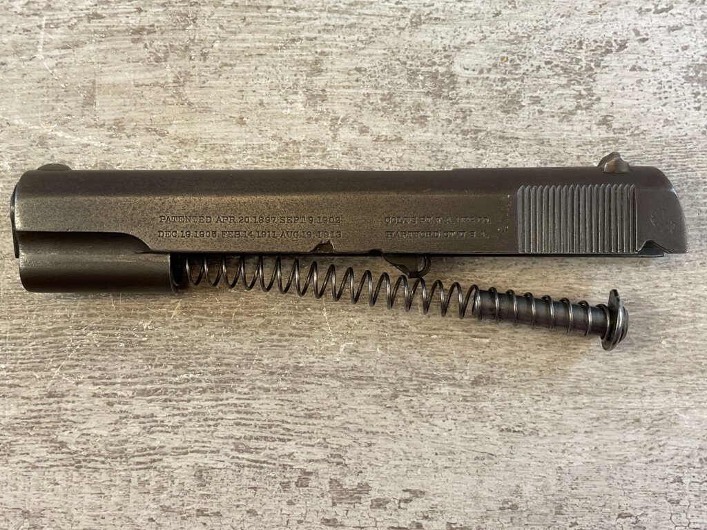 COLT WWI SLIDE W/ WWII SPRINGFIELD BBL, JAMES EARL JONES COLLECTION #5-11684