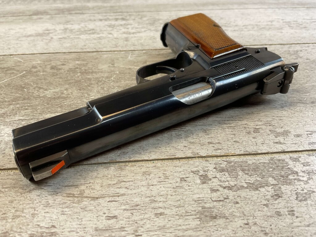 BROWNING HI POWER MADE IN BELGIUM .9MM SEMI AUTO PISTOL, 1971 MFR #6-02118