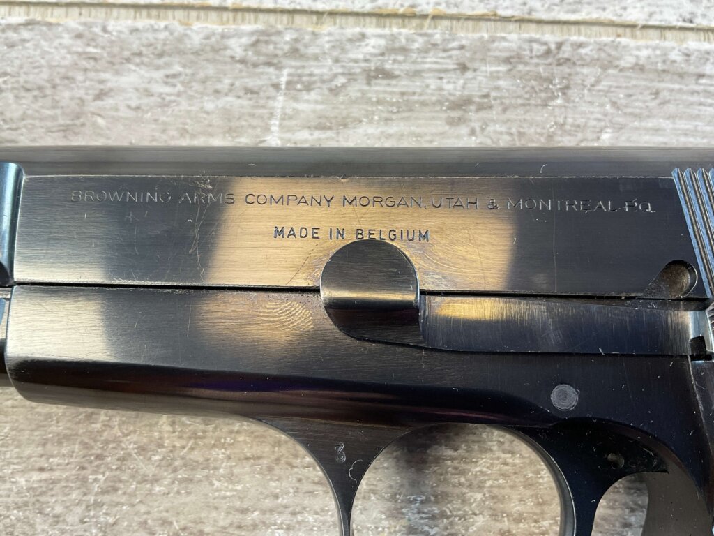 BROWNING HI POWER MADE IN BELGIUM .9MM SEMI AUTO PISTOL, 1971 MFR #6-02118